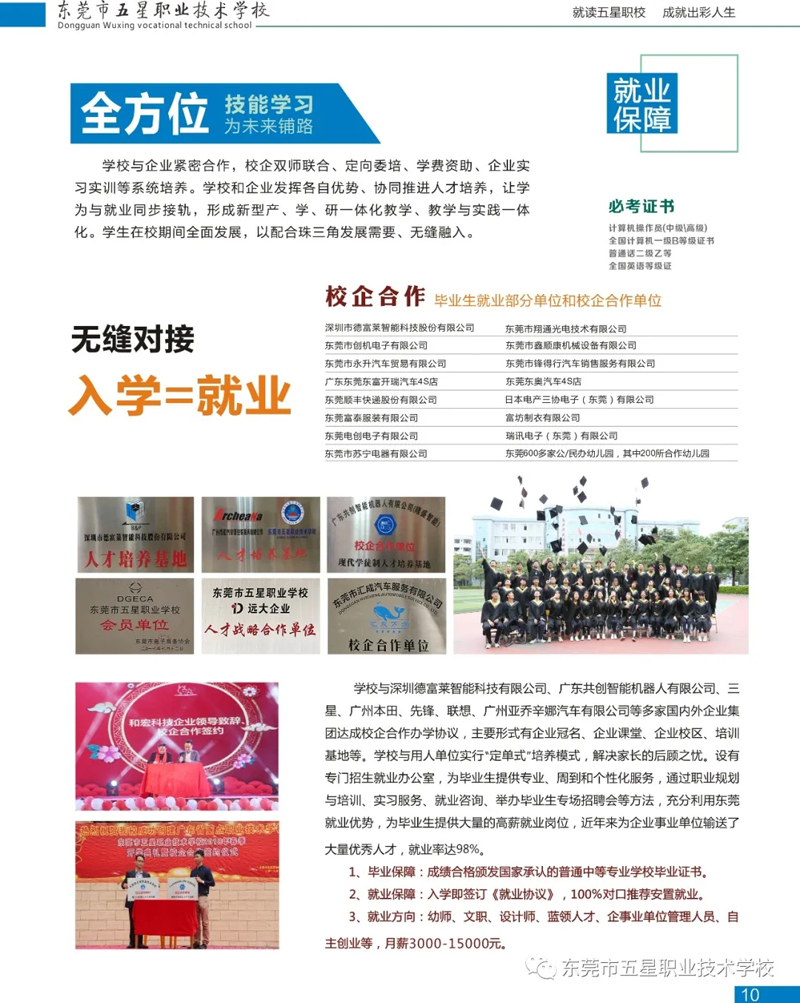 东莞市五星职业技术学校2021年招生简章(图9)